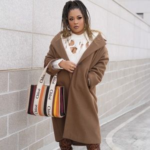 Zara Oversized Brown Longline Coat | Size XL